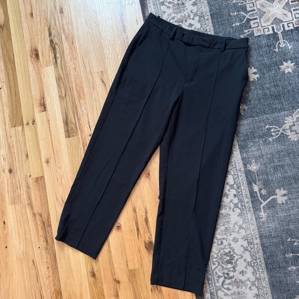 Madewell Black Fairbanks Pintuck Trouser Pants 12 - Picture 4 of 9